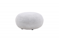 Bologna puf Ø74cm Teddy polyester lysgrå