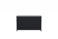 Nisis undend&oslash;rs hyndeboks 130x60x75cm sort aluminium