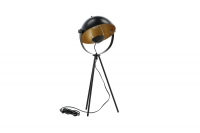 Search bordlampe 67 cm i sort med gulddetaljer