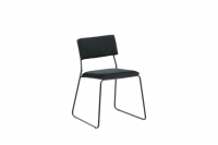 Kenth spisebordsstol med sort velour og stor stel