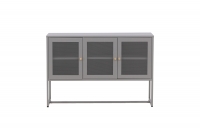 Malla skab 120x80x40 cm med netdøre og hylder lysegrå