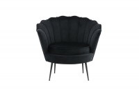 Calais l&aelig;nestol polyester sort