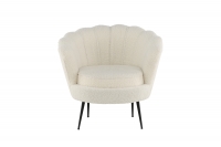 Calais l&aelig;nestol polyester hvid