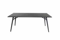 Sleek spisebord med udtræk 195x95 cm i sort egetræsfiner