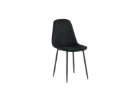 Polar Diamond spisebordsstol med velour og sorte ben