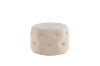 Benjamin puf Ø55cm Teddy velour beige