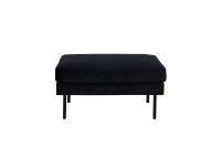 Zoom Ottoman puf 64x47x85cm velour sort