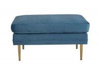 Boom Ottoman 90x70cm blå velour