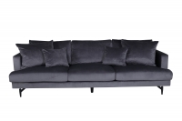 Sofia sofa 3-personers mørkegrå velour