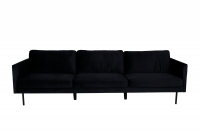 Zoom 3-personers sofa 260cm velour sort