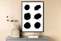 Plakat Big Dots 70x100cm hvid