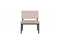 Monett loungestol i velour polyester beige