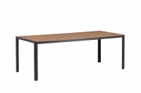 Break udend&oslash;rs spisebord 200x90cm natur med sort stel