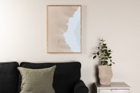 Plakat Beach med strandmotiv 21x30cm beige