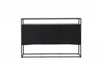 Kingsport skab 120x80x45 cm med hylder og låger sort