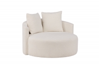 Kelso sofa 2-personers hvid fleece