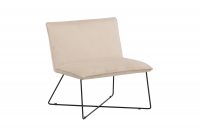 X-lounge loungestol med sort stel og beige velour