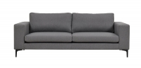 Bolero 3-personers sofa 215cm gr&aring;t stof og sort stel