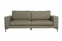 Bolero 3-personers sofa 215cm grønt stof og sort stel