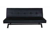Bodil sovesofa 180cm i sort kunstlæder