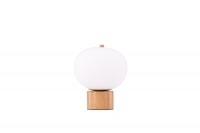 Cholet bordlampe 30 cm i naturmaterialer og hvid skærm