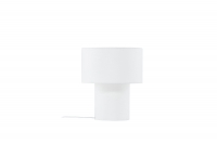 Globia bordlampe 40 cm i hvidt linned