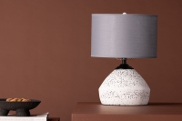 Sisteron bordlampe Ø28cm terrazzo hvid