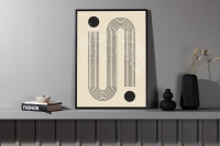 Plakat Pantheon 21x30cm beige