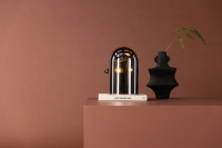 Quentin bordlampe Ø20cm glas sort