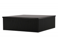 Lenox sofabord 90x90 cm MDF med ribbet design sort