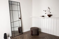 Lake stort gulvspejl 180x90cm med sort ramme