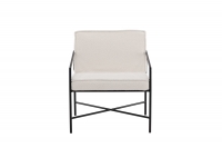 Rakel l&aelig;nestol i polyester hvid