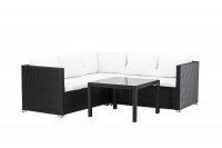 Kuba havem&oslash;bels&aelig;t med hj&oslash;rnesofa og bord hvid