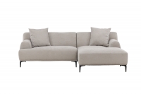 Viskan sofa 3-personers med chaiselong lys grå stof