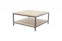Cirebon sofabord 80x80cm i teak og sort stål