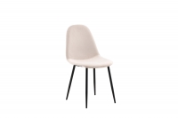 Polar spisebordsstol med beige velour og sorte ben 