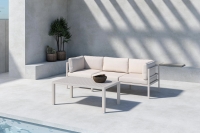 Copacabana loungesofa 2 + 1 modul med hynder og bord beige