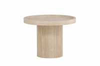 Krille sidebord Ø60cm MDF i travertinlook beige