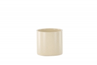 Sane krukke Ø11 cm beige stentøj med glaseret overflade