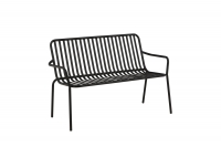 Peking havebænk i aluminium 130x64cm sort