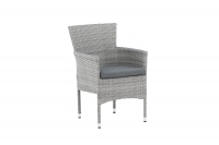 Malina havestol i flet med arml&aelig;n og hynde gr&aring;