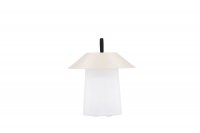 Rubu bordlampe Ø24×26 cm – Beige/hvid