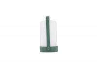 Fern bordlampe Ø12×22 cm – Mørkegrøn/hvid