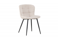 Lily spisebordsstol med beige stof og sorte ben