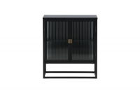 Garis skab 80x70x40cm med glasdøre sort