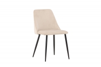 Night spisebordsstol med beige velour og sorte ben