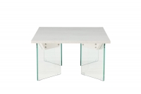 Ester sofabord 120x80x42 cm i glas og betonlook