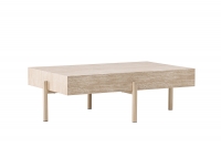 Vadholmen sofabord 126x82cm hvidpudset