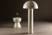 Lindön gulvlampe Ø55cm capiz grå