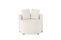 Kelso 2-personers sofa teddy polyester hvid